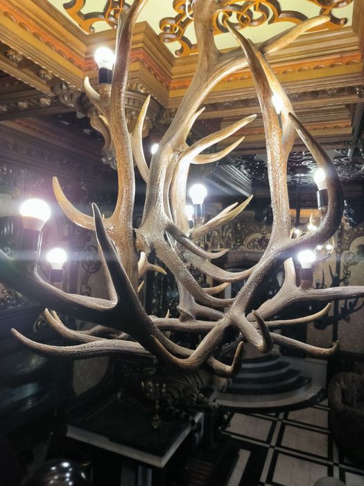 Люстри та  бра з рог  оленя