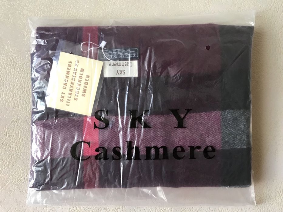 Sky Cashmere шикарний шарф палантин 100% вовна шерсть Virgin Wool