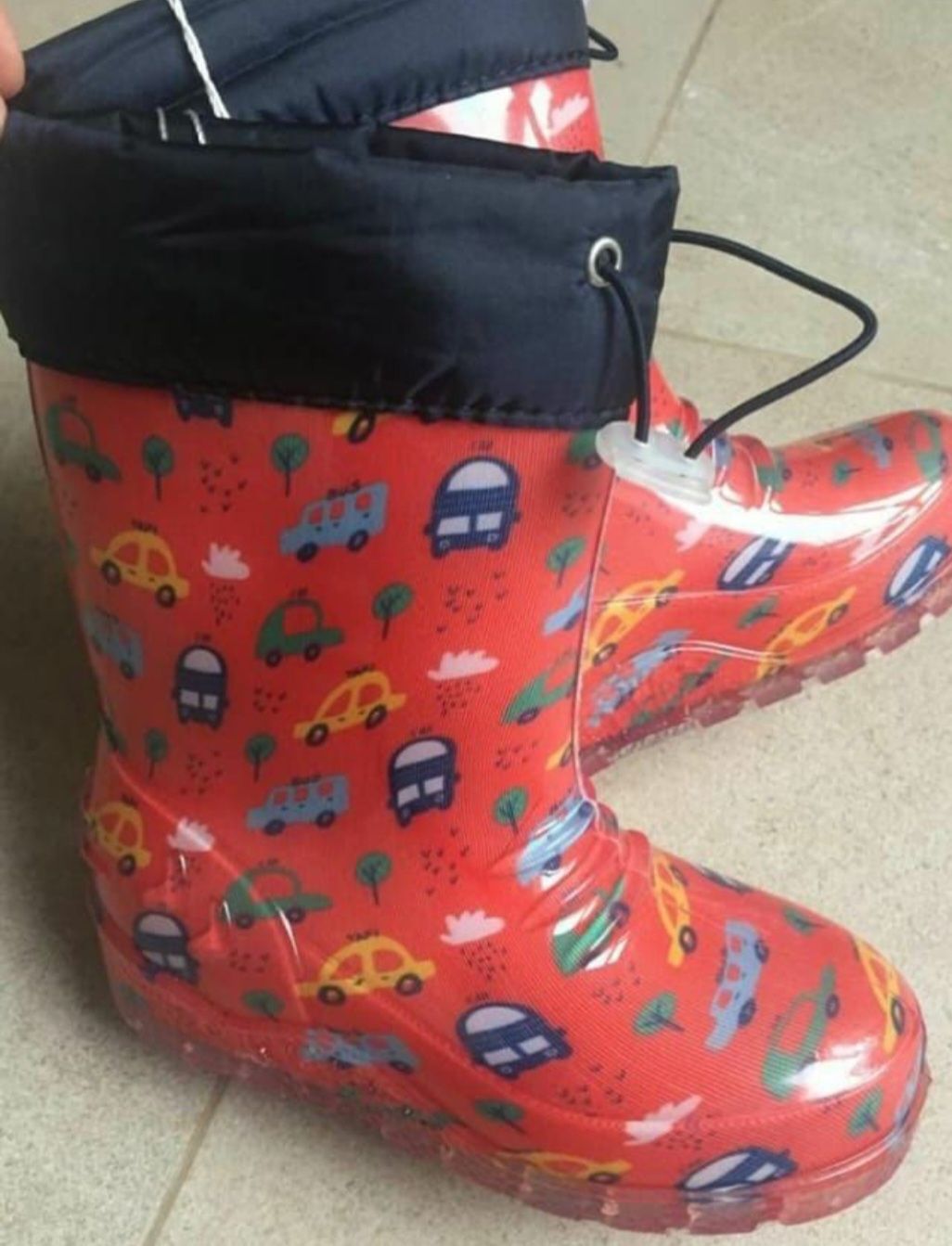 Нові Дитячі сапоги резинові на дощ розмір 25 гумові чоботи ніжка 16 см