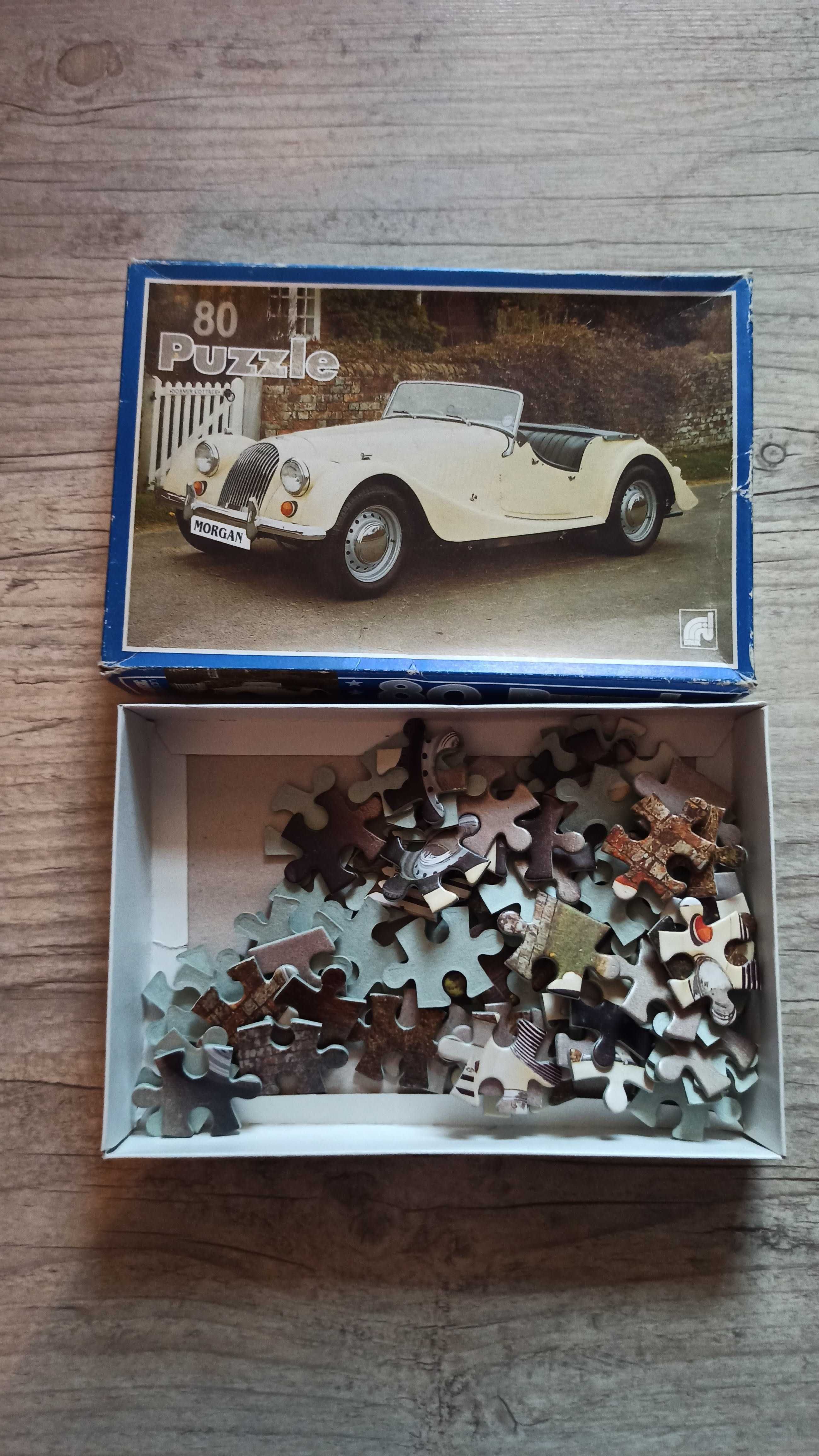 Puzzle samochód 1972 Morgan 4/4, 80 elementów