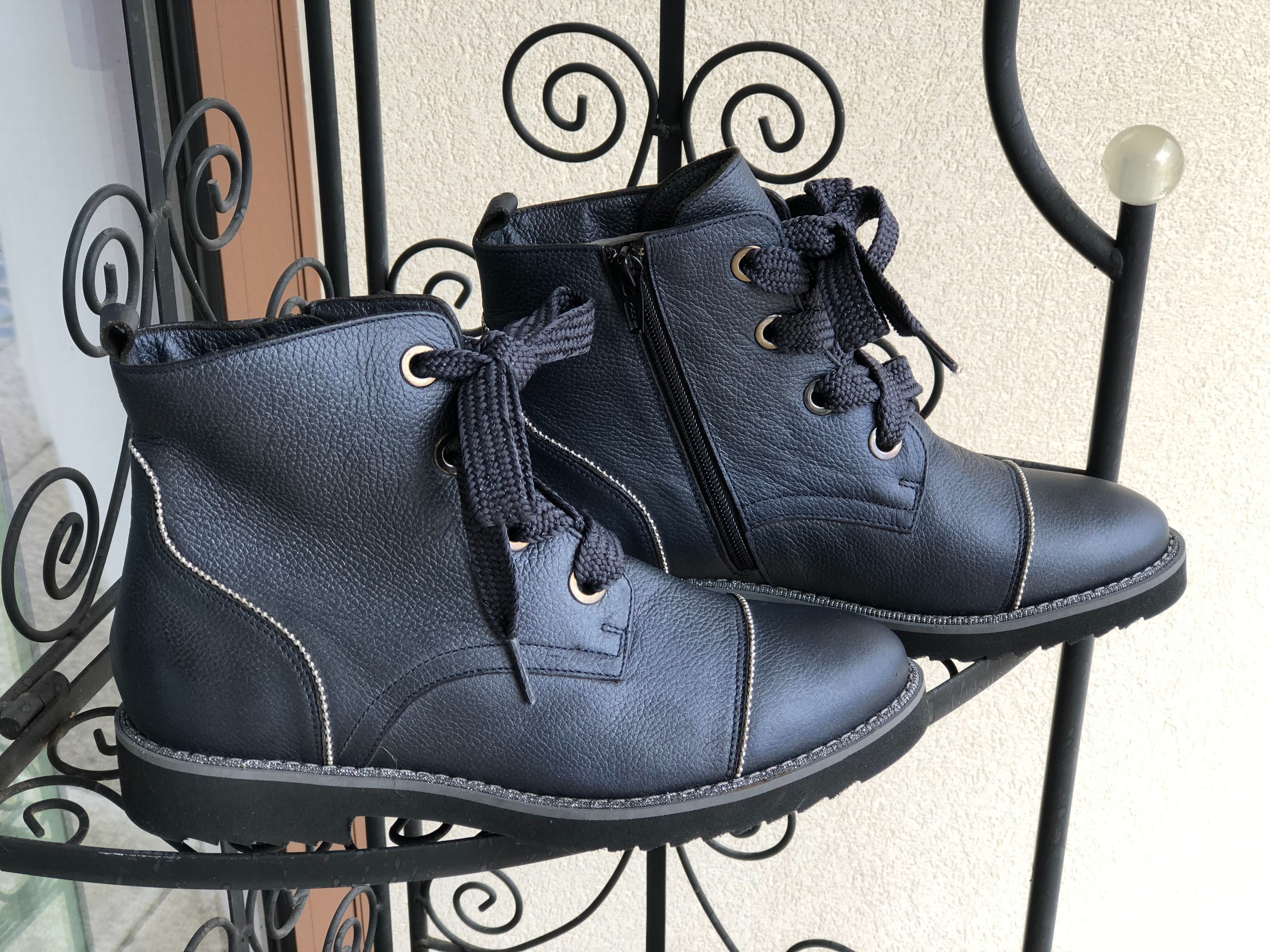 Botins 37 pele nacional novos