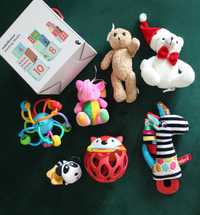 Zestaw zabawek dla niemowlaka maskotki grzechotka interaktywne gryzak