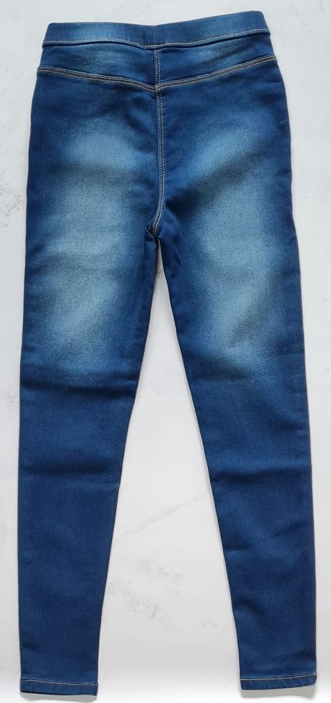 Spodnie rurki jegginsy ciemny jeans 9-10lat 134/140cm GEORGE SALE