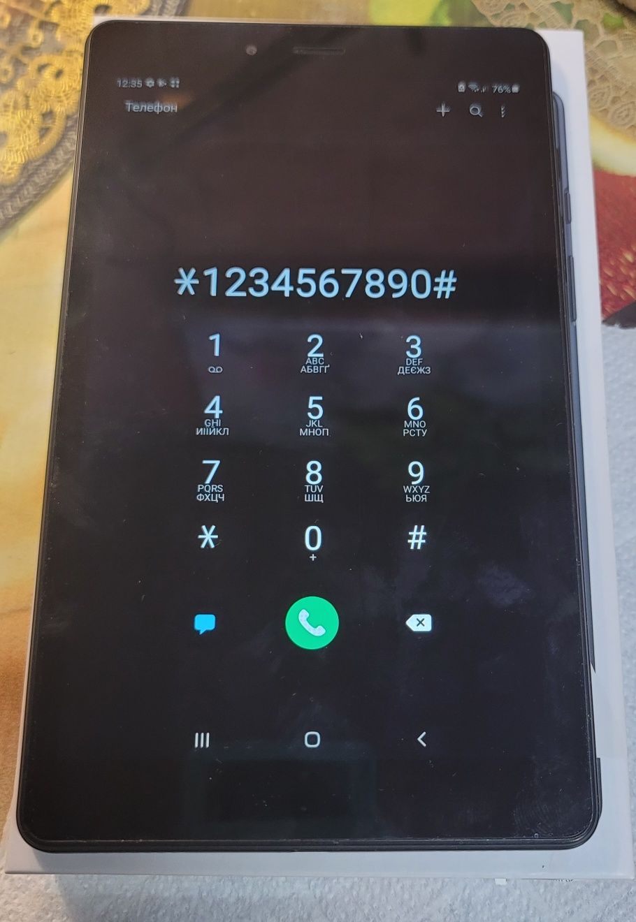 Планшет, телефон Samsung SM 295,сим1,фарфор,статуэт,sharp