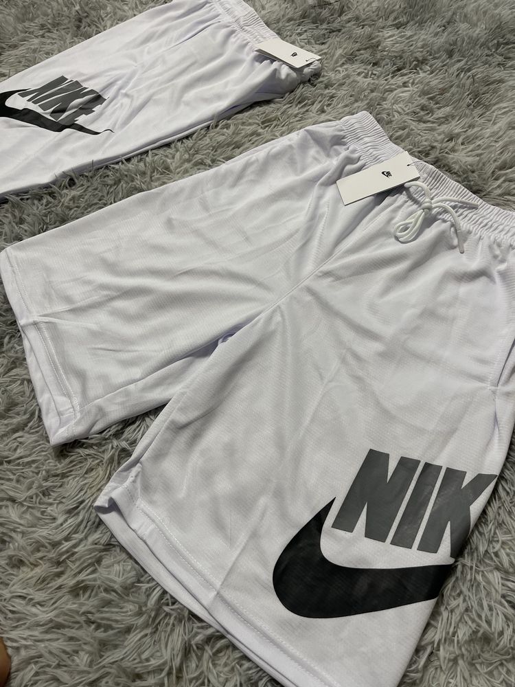 Шорти Nike Big Logo All White,найк,шорти найк,nike shorts,круті шорти.