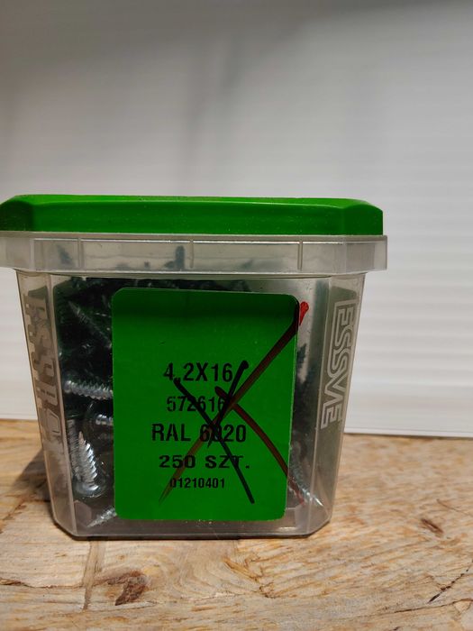 Wkręt 4,2 x16 talerz  RAL 6020