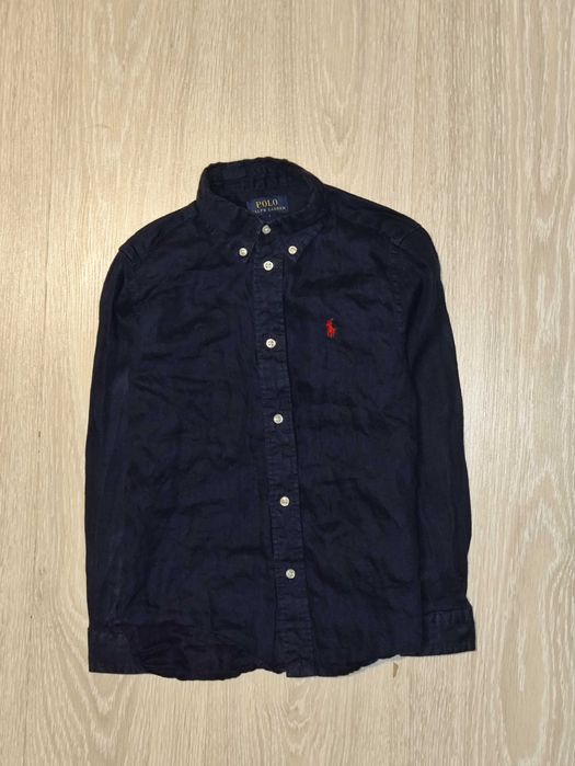 Синя сорочка з льону Polo Ralph Lauren на 7 років