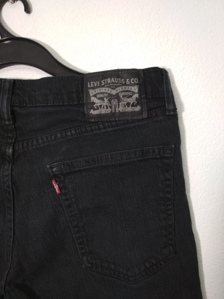 Levi's jeans spodnie jeansowe czarne dżinsy 32x32