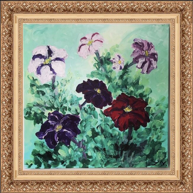 Картина Петуния, цветы, ботаника, декор, интерьер
