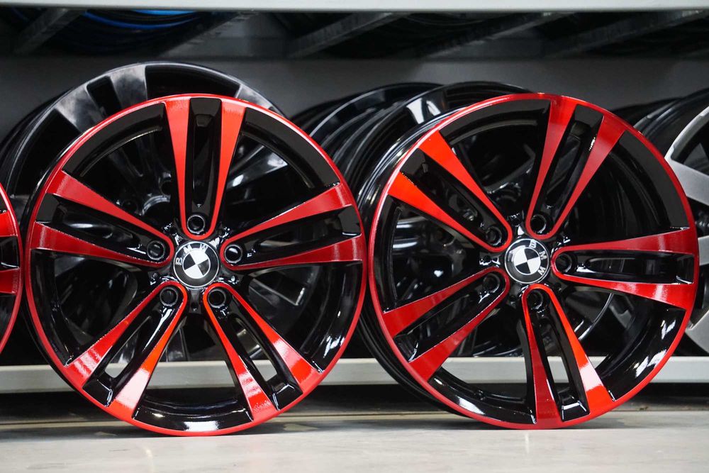 Alufelgi oryginał BMW 5x120 8Jx18 et34 cb72,6 czarne i red cnc