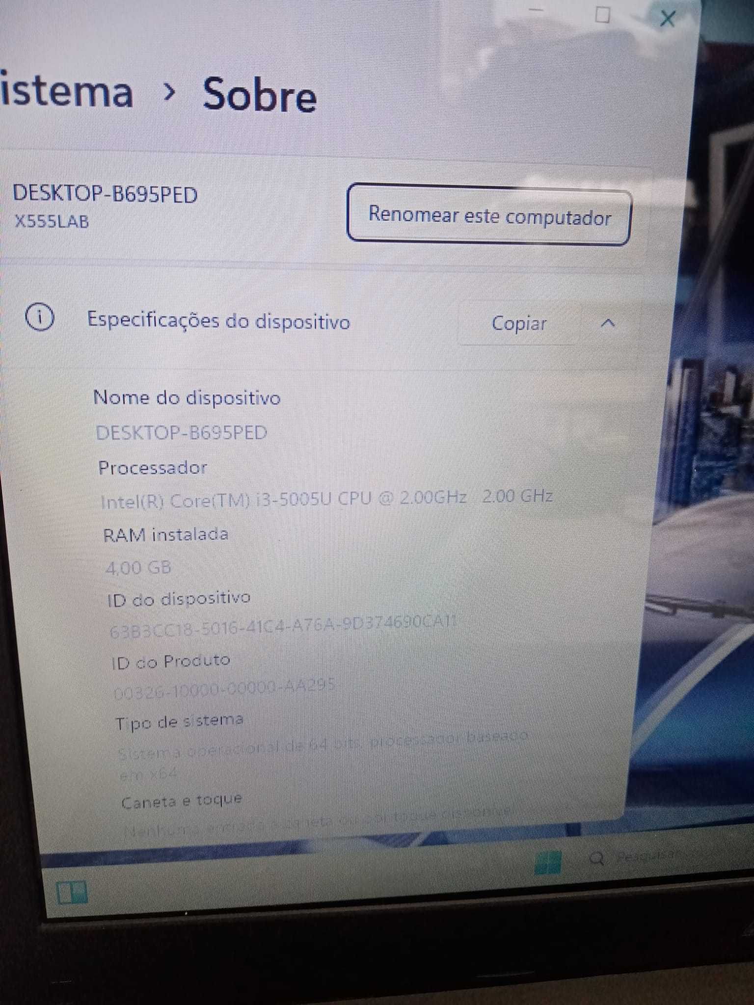 Portátil ASUS i3 Modelo F554L