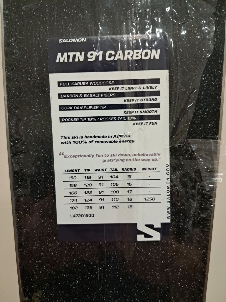 Narty Salomon MTN 91 CARBON 174cm
