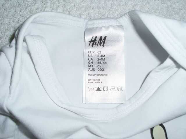 Body niemowlęce 62 /H&M