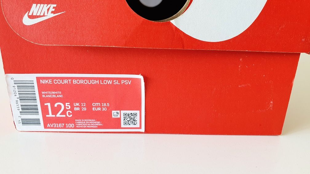 Buty dziecięce Nike Court Borough Low SL Psv AV3167