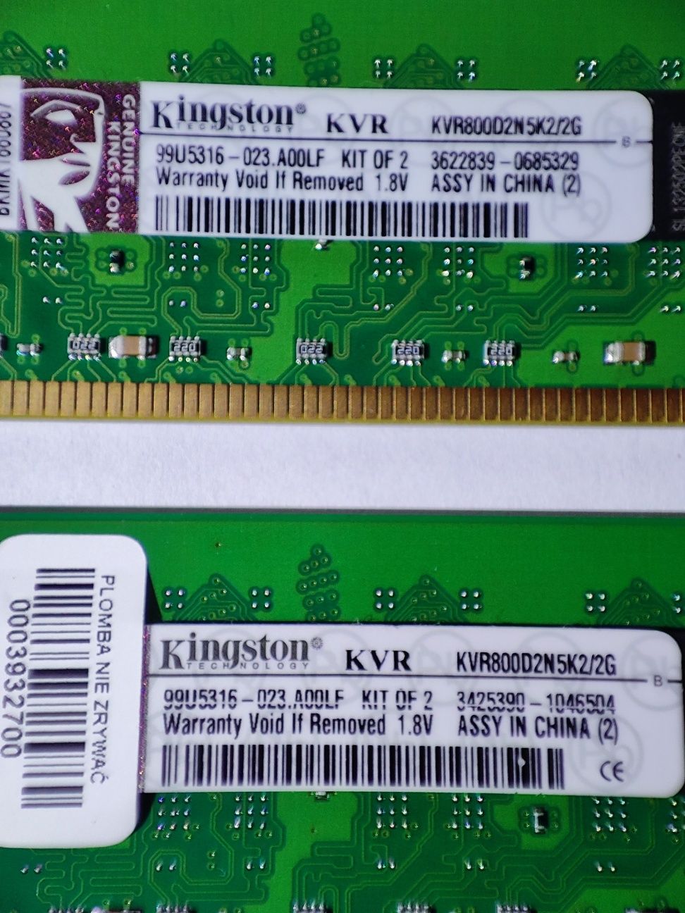 Pamięć RAM DDR2 Kingston 800MHz 2GB