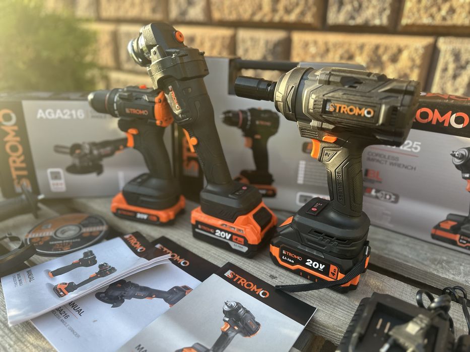 Акумуляторний набір Stromo 3в1 болгарка гайковерт шуруповерт