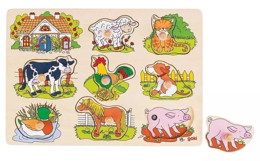 Dźwiękowa układanka Zwierzęta wiejskie. Goki