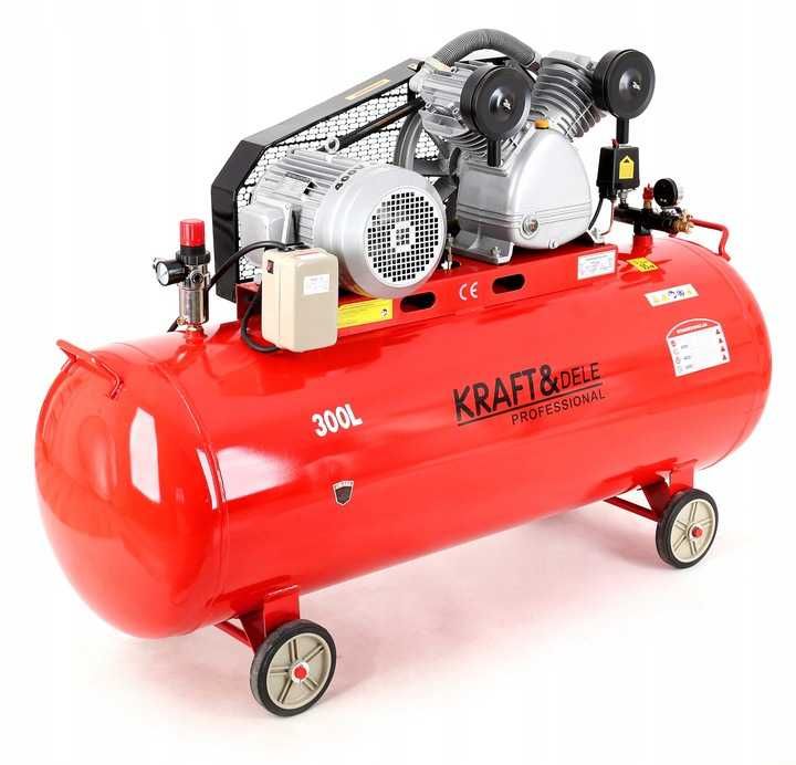 Kompresor olejowy sprężarka powietrza 300l 400V 2 tłoki 8Bar separator