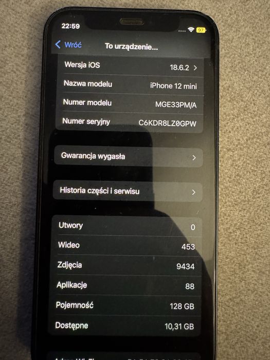 Iphone 12 mini black 128GB