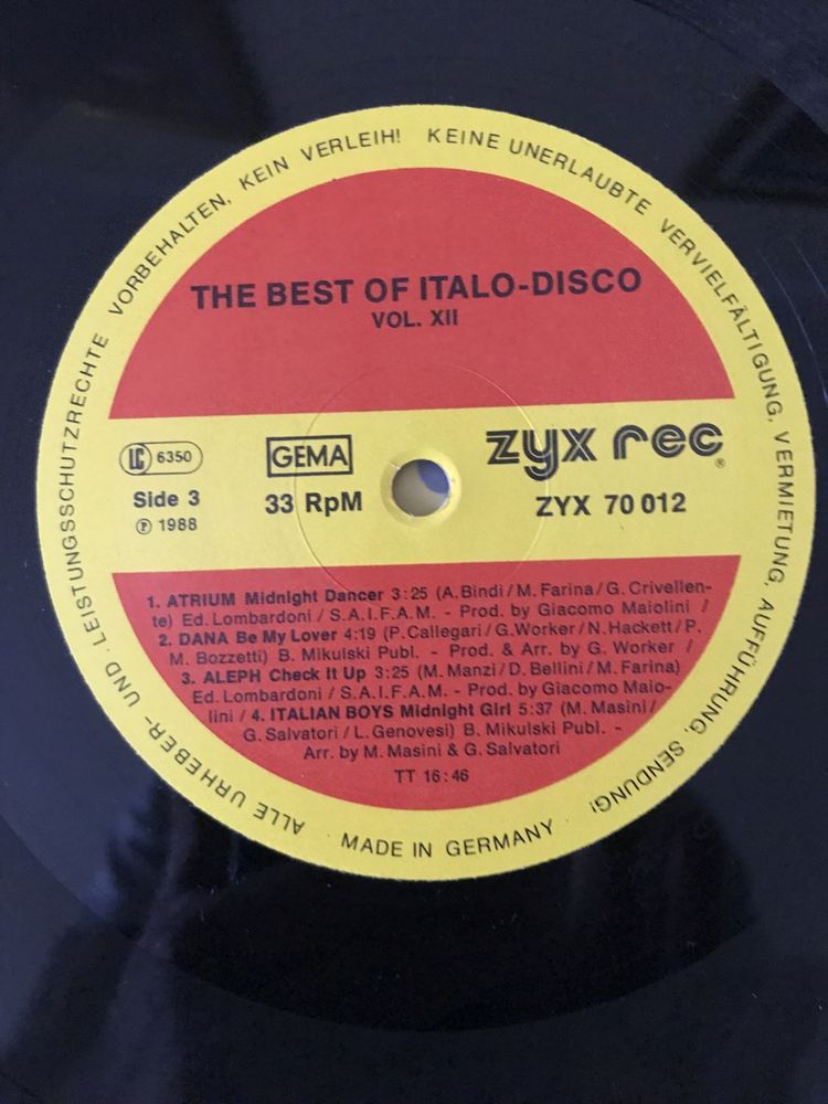 Winyl: The Best Of Italo-Disco vol.12 (2 Lp) , Savage,Atrium,K.B. Caps