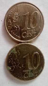 2 Monety 10 euro centy z Irlandii