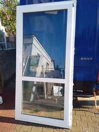 KR HAUS Drzwi 110x222 balkonowe pcv Ru białe używane okna drzwi POZNAŃ
