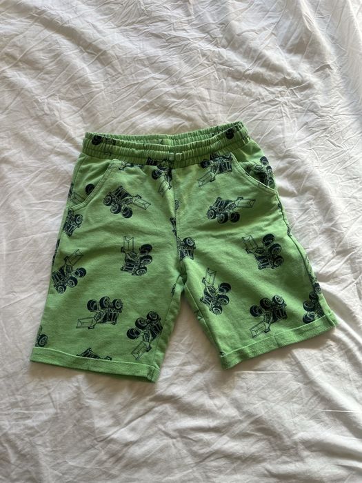 Szorty spodenki chłopięce sinsay 140 zielone traktor