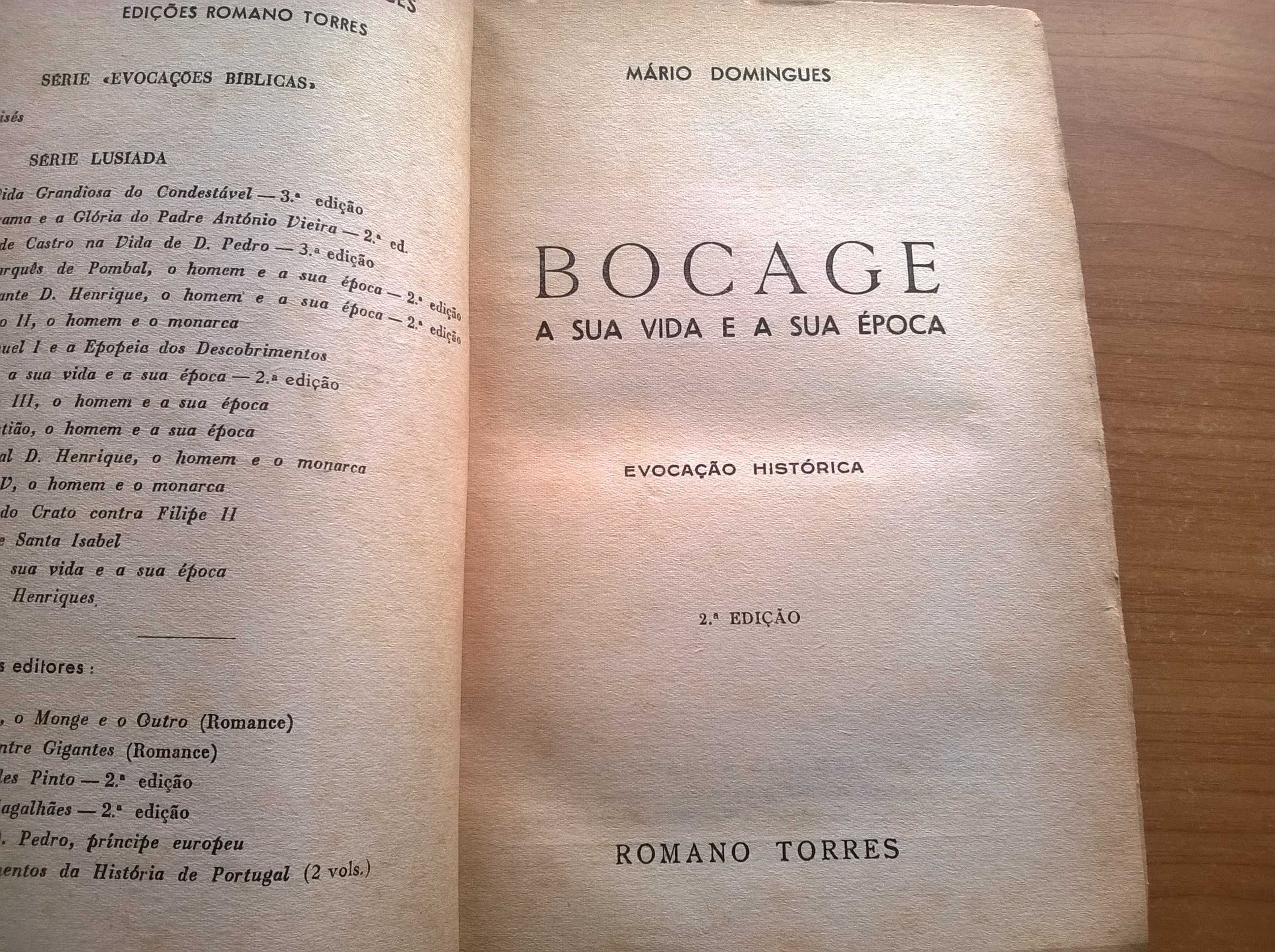 Bocage - A sua Vida e a sua Época - Mário Domingues