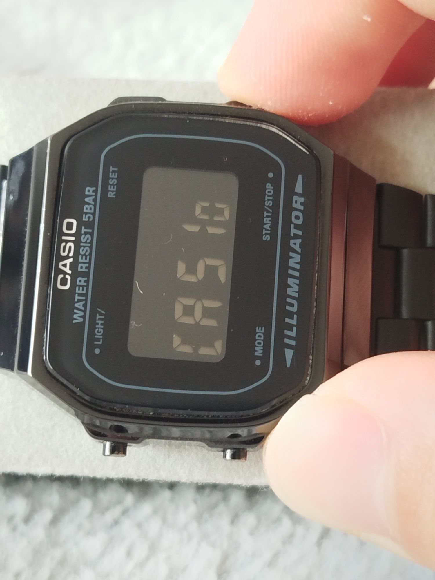 Zegarek Casio Vintage A168WE black digital retro unisex old money y2k