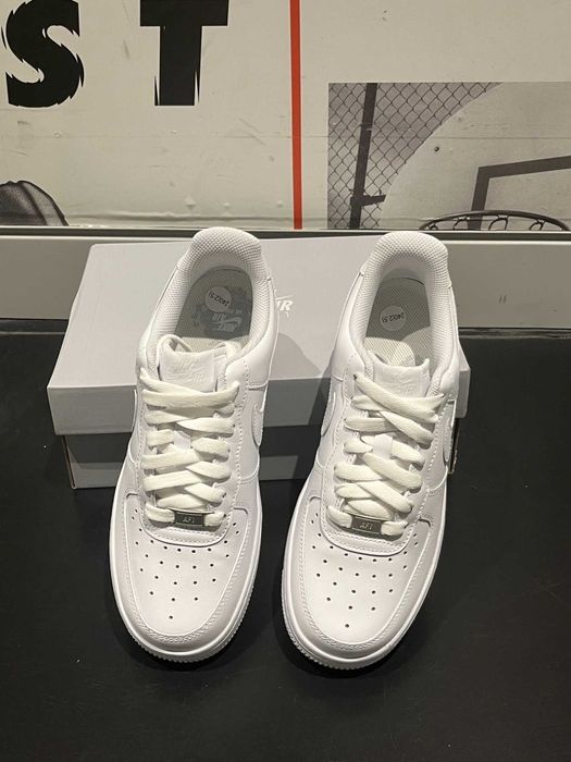 Białe Buty Nike Air Force 1 Low '07 White Rozmiar.46