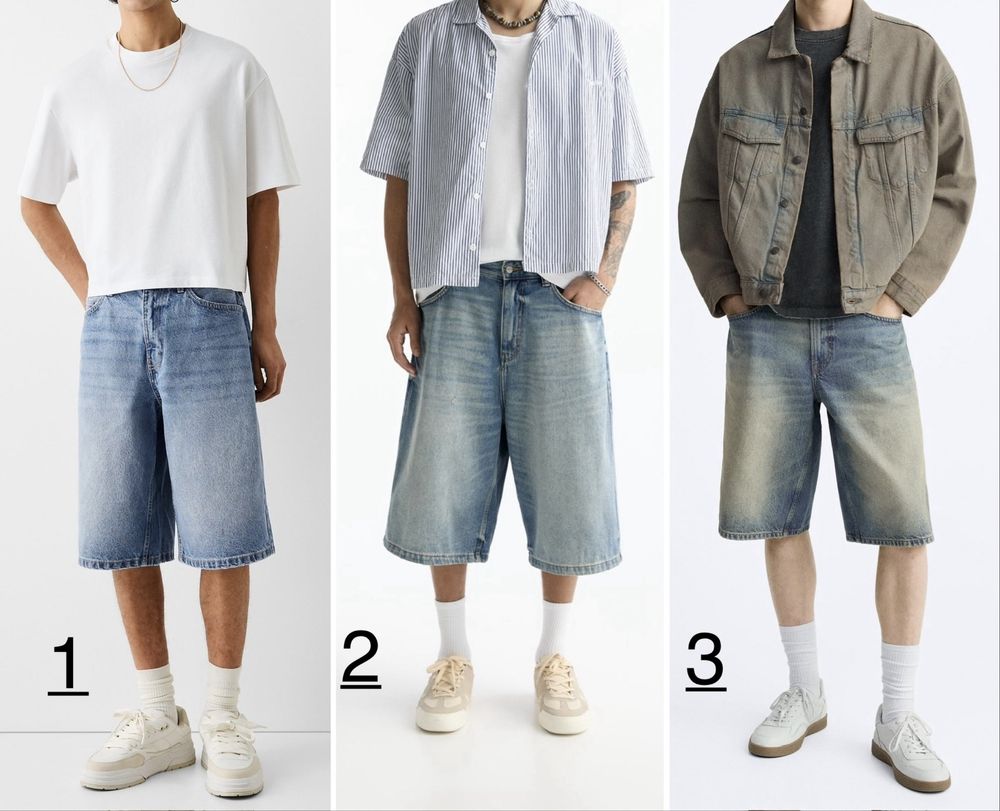 Широкі Шорти (M-L) Zara Pull&Bear Bershka Оригінал Шорты Широкие Нові