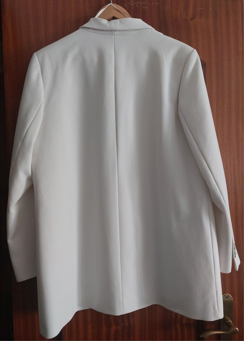 Blazer Branco Lapela Smoking - Zara