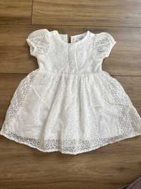 Біле плаття для новонароджених 68 розміру