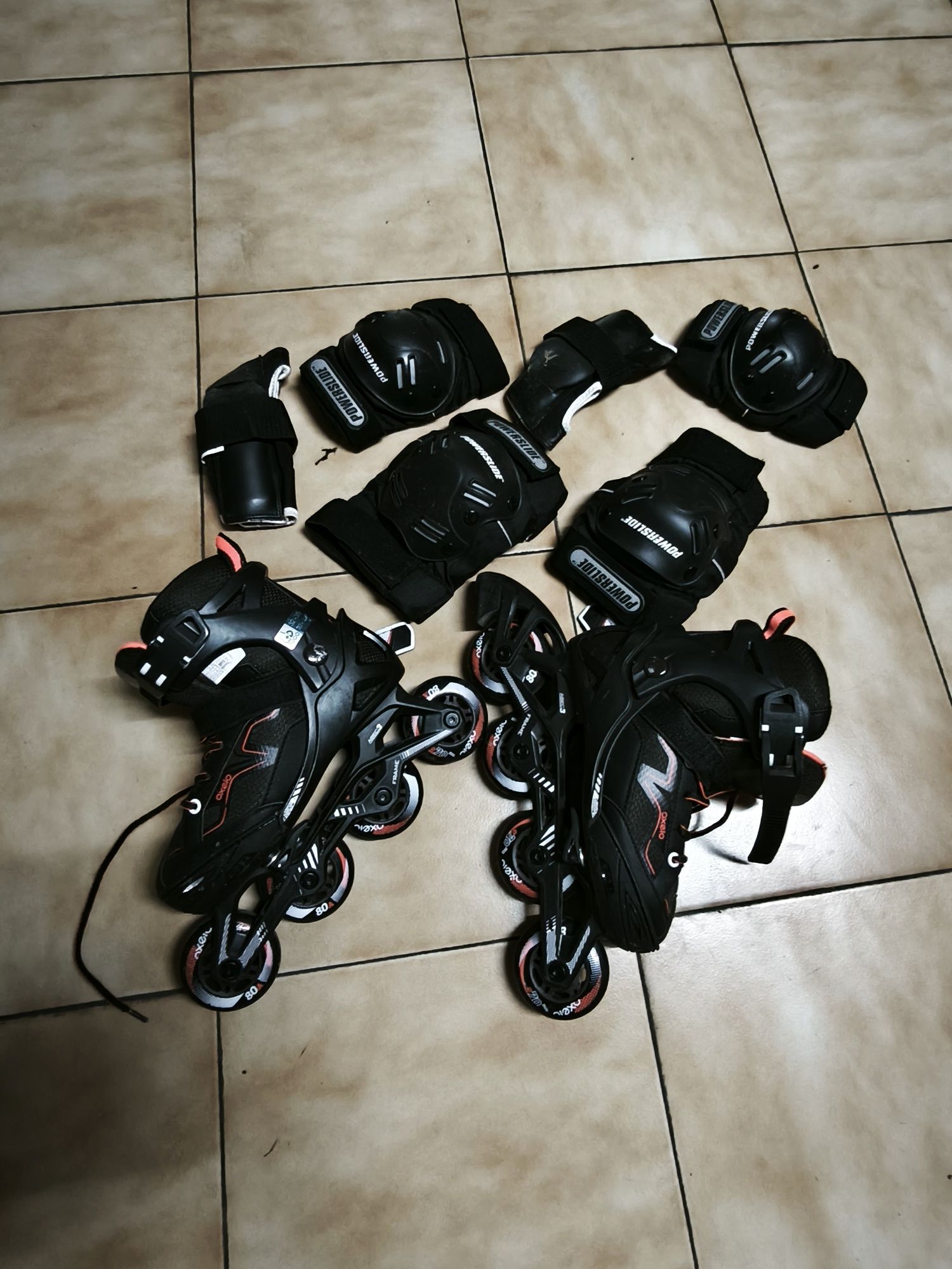 Patins em linha criança e protectores