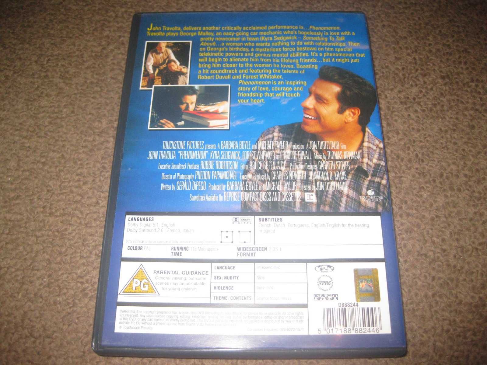 DVD "Fenómeno" com John Travolta