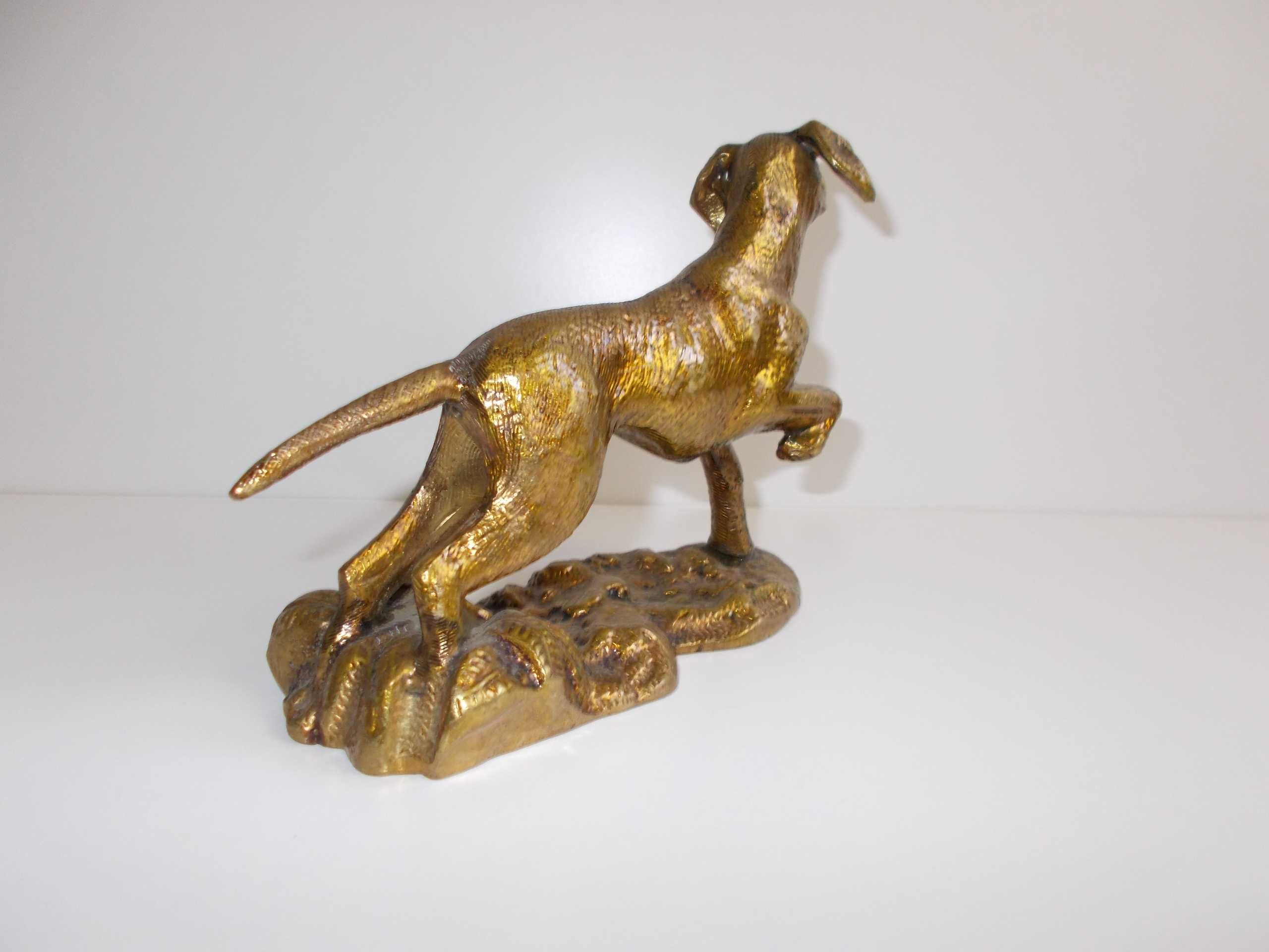 Figura Escultura de Cão em Bronze