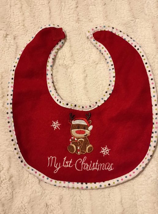Śliniak świąteczny My first Christmas