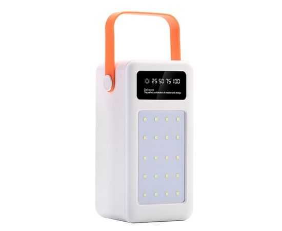 Power Box - корпус повербанку білий, 28шт 18650 з ліхтарем