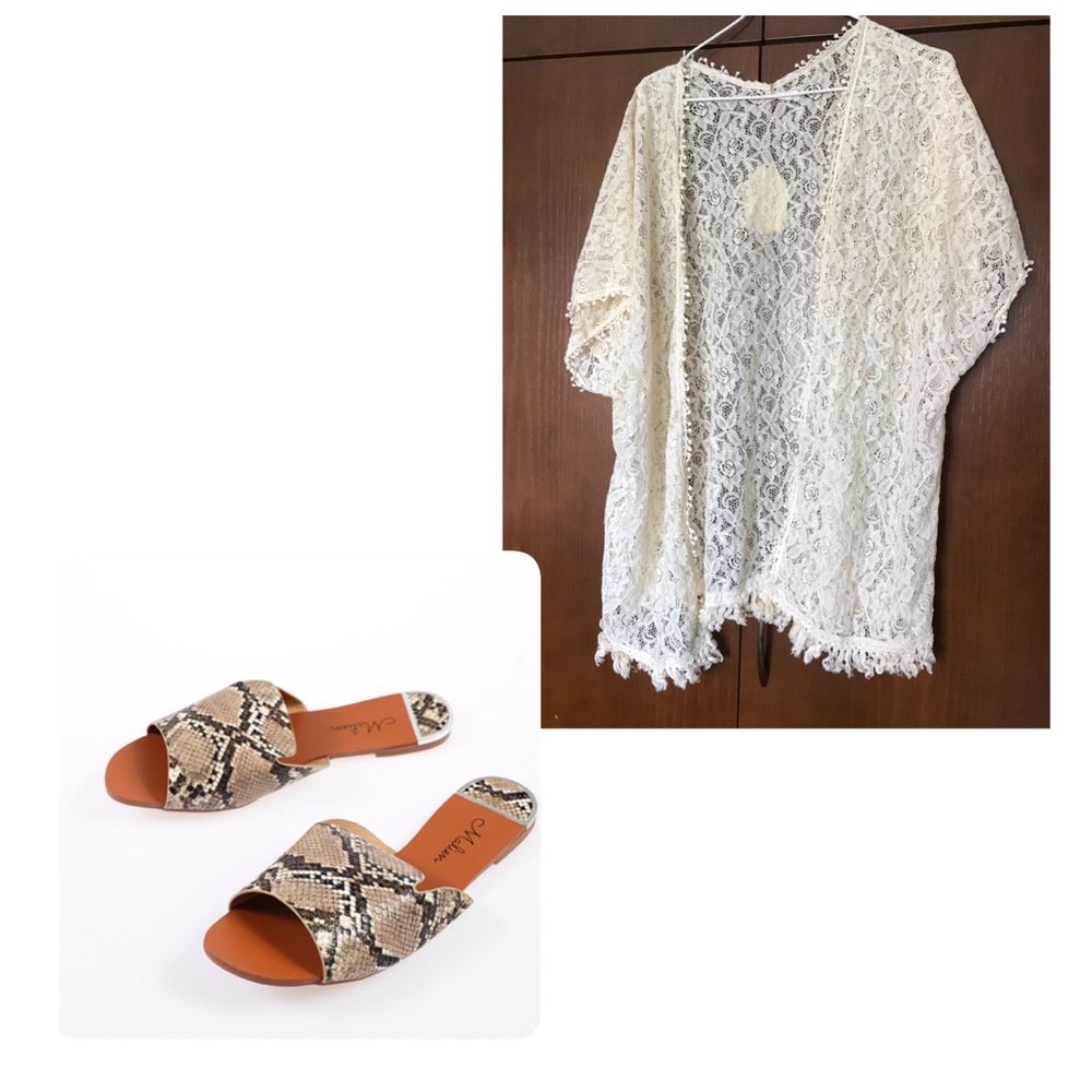 Kimono bege renda