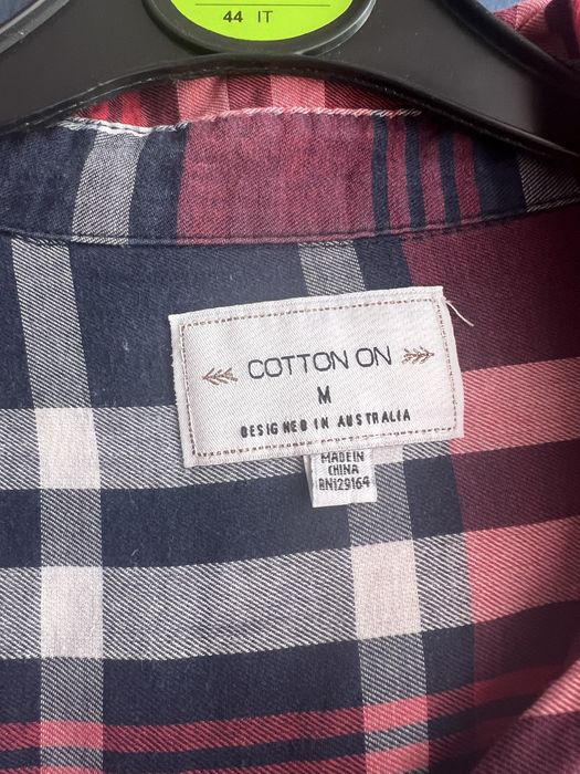 Koszula w kratę czerwona rozmiar M