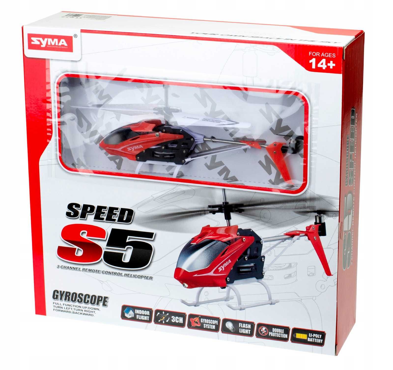 Helikopter zdalnie sterowny SYMA S5 dla dzieci na pilot biały