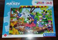 Clementoni, Puzzle 24 Maxi Super Kolor Mickey & Friends