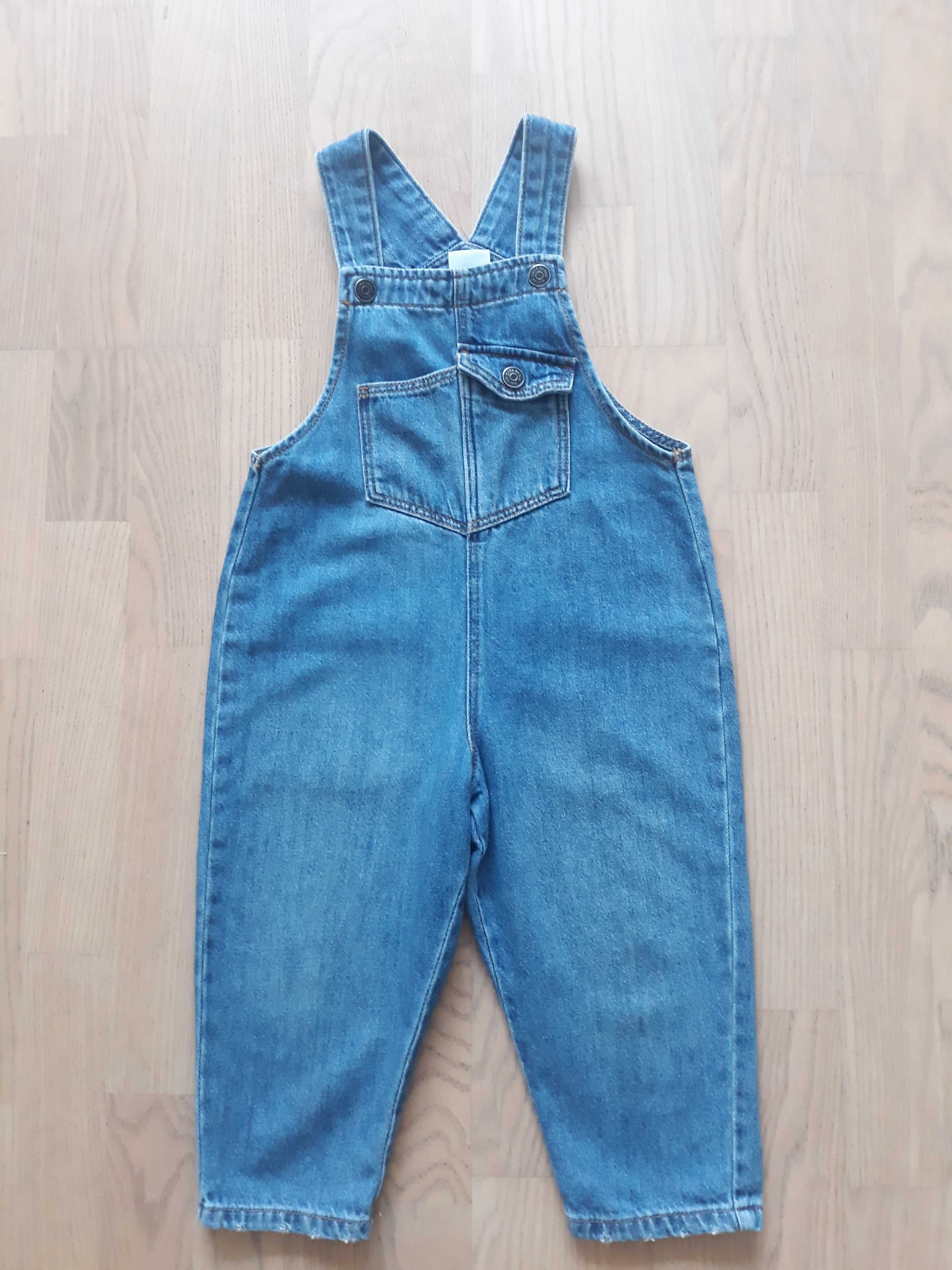 Zara ogrodniczki spodnie jeansowe 98 2-3 latka
