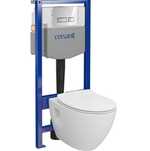 CERSANIT Zestaw podtynkowy SYSTEM 50 mech, miska Moduo Plus, deska,