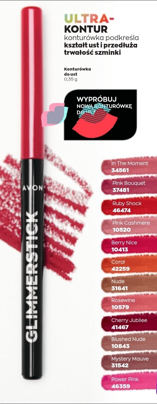 Avon Glimmerstik kredka konturówka do ust Pink Bouquet lip liner