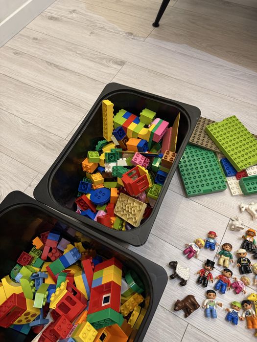 Lego duplo mega zestaw duzy ludziki pociag straz pozarna