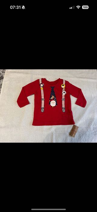 Nowa czerwona bluzka świąteczna z metką