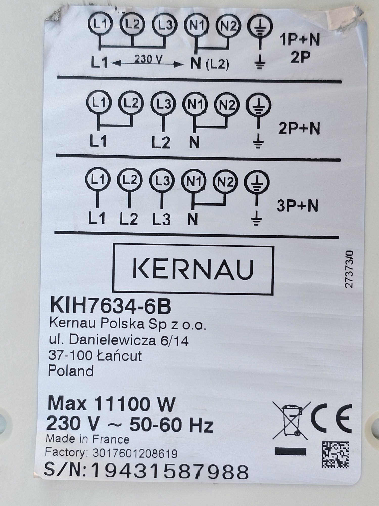 Płyta indukcyjna do zabudowy KERNAU