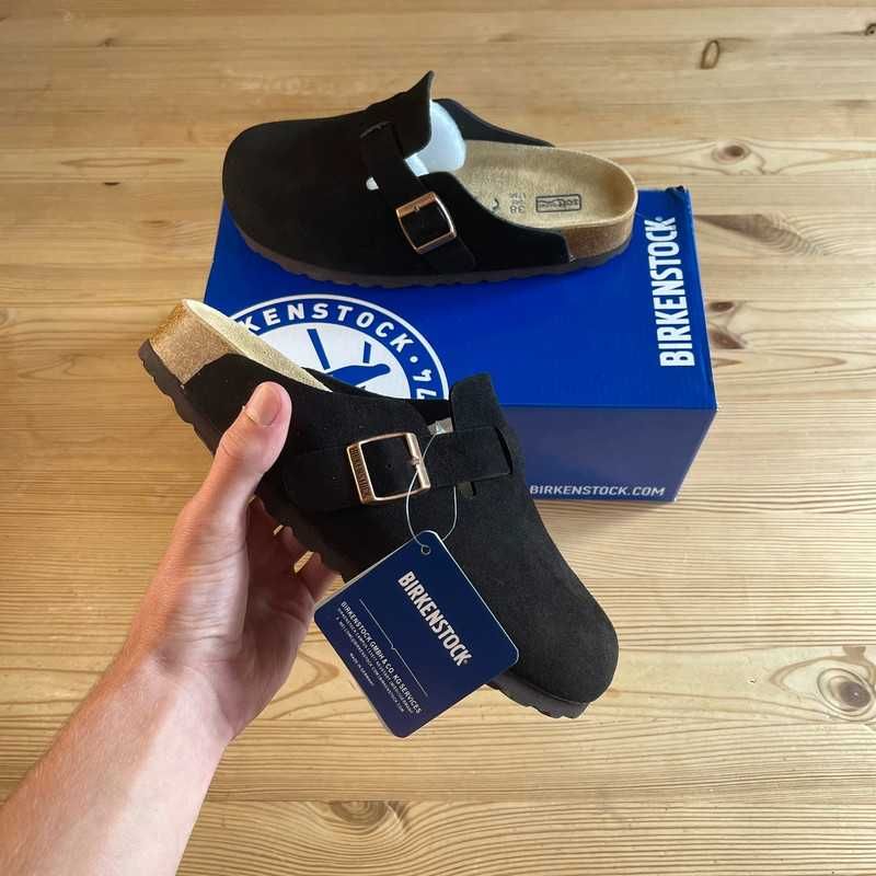 Buty Birkenstock Boston Soft Footbed Suede Black r.40