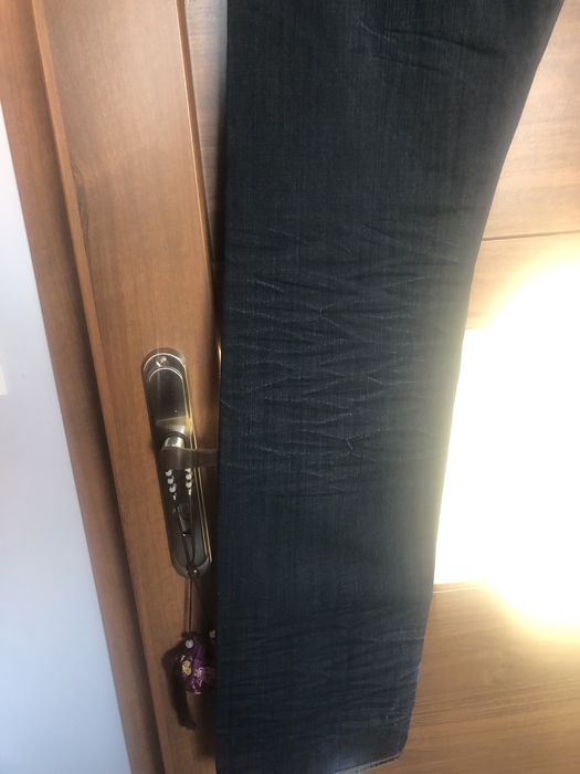 Dżinsy męskie Levis 501 W 33 L 34 granatowe przecierane